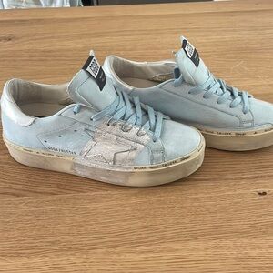 Golden Goose Hi Star Baby Blue Sneakers